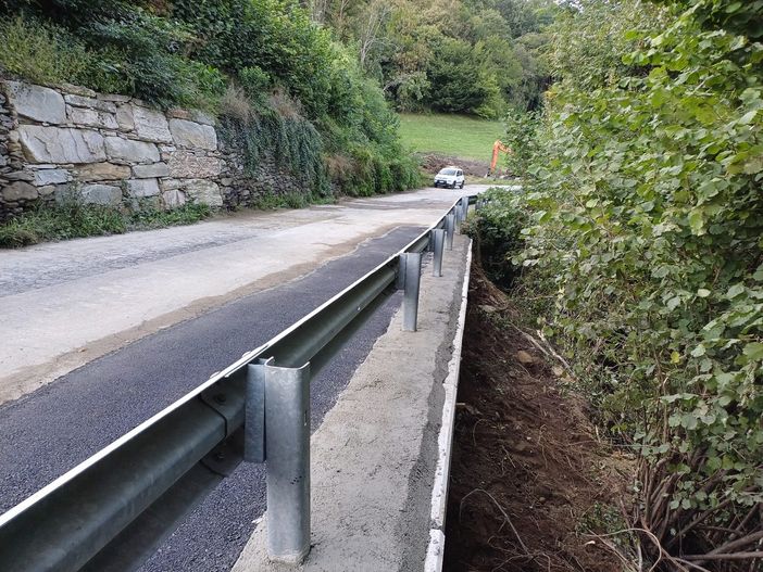 La strada riaperta a San Germano Chisone La strada riaperta a San Germano Chisone