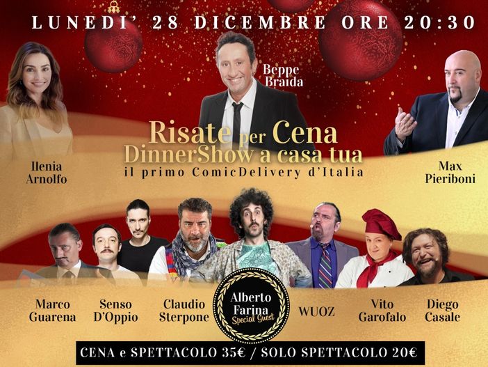 Pianezza: al via ‘Risate per cena’, il primo ‘comic delivery’ italiano Pianezza: al via ‘Risate per cena’, il primo ‘comic delivery’ italiano