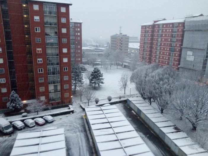 La nevicata prima dell'alba a Torino