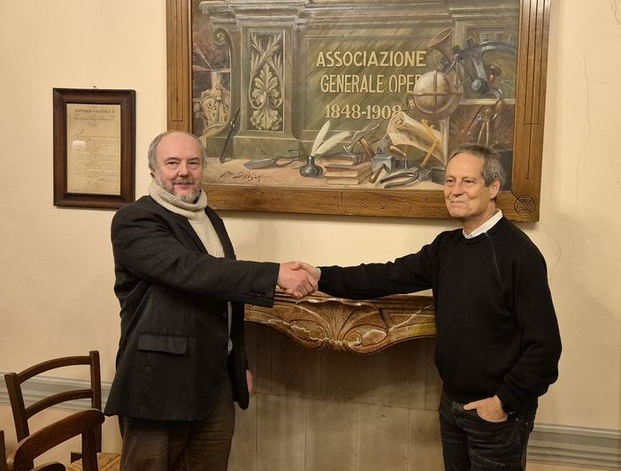 Il passaggio di consegne tra Maurizio Trombotto (a sinistra) e Flavio Fantone Il passaggio di consegne tra Maurizio Trombotto (a sinistra) e Flavio Fantone