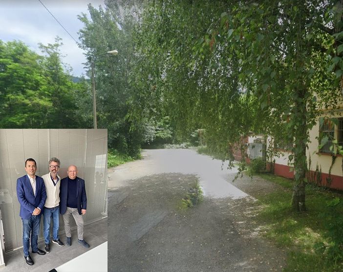 Il tratto di Viale Italia a cui dovrebbe agganciarsi il ponte per la variante. In basso da sinistra Gabusi, Ventre e Ruzzola Il tratto di Viale Italia a cui dovrebbe agganciarsi il ponte per la variante. In basso da sinistra Gabusi, Ventre e Ruzzola