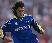 Michele Padovano in maglia Juve