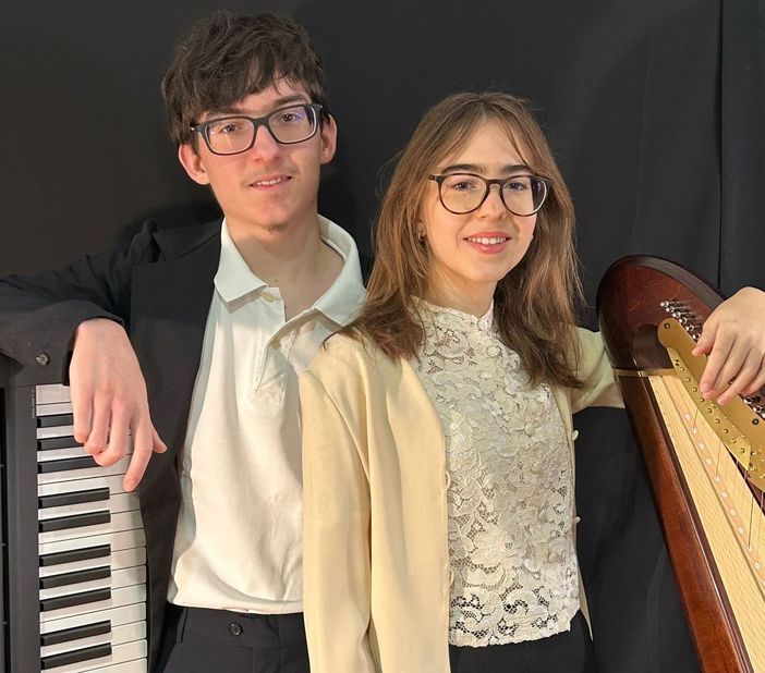 Saluzzo: il Monastero della Stella ospita il duo Arpa e pianoforte dei gemelli Elisabetta e Emanuele Isoardi