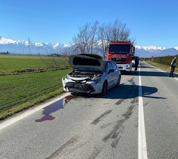 Vigone: tamponamento sulla strada provinciale 129