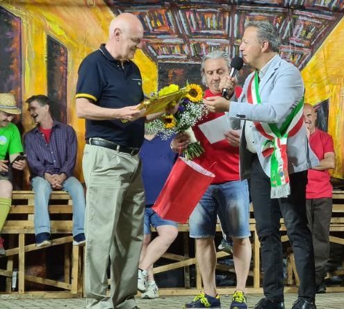 Il professor Losano con il sindaco Favaro