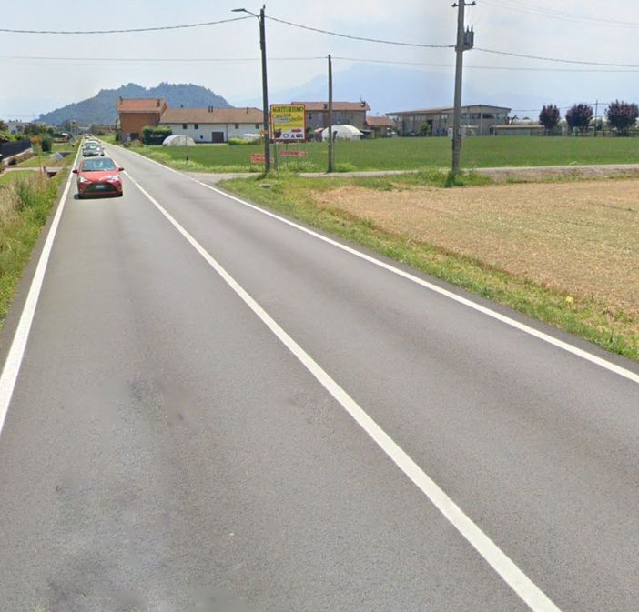 Un tratto della 589 dove si è tenuto uno degli incidenti di ieri