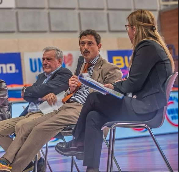 Il direttore generale del Monviso Volley Gianni Fattori e il Presidente Enrico Galleano