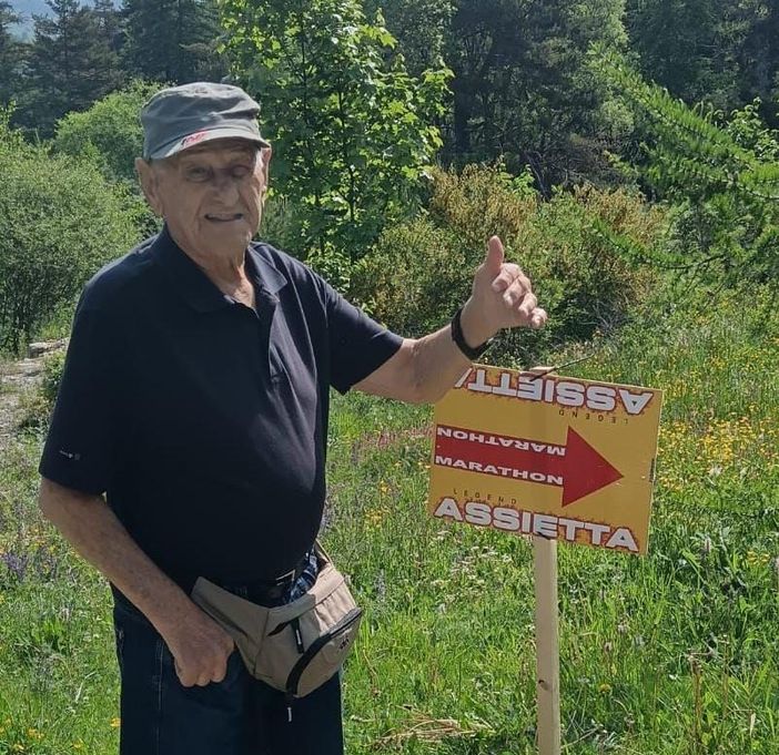 Ermanno Garnero alla sua ultima tracciatura del percorso di Assietta Legend