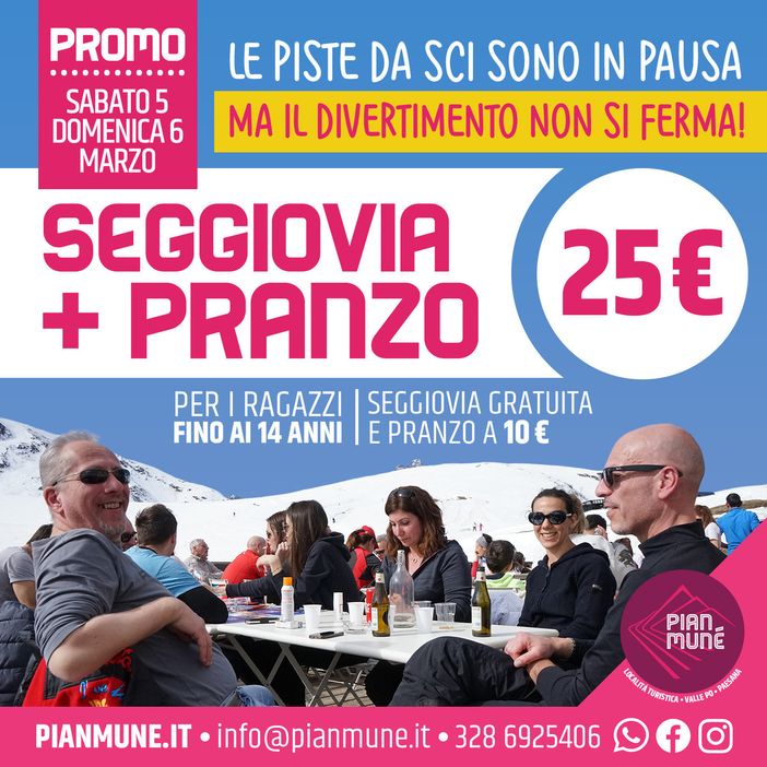 Pian Munè di Paesana: piste in pausa ma il divertimento continua!