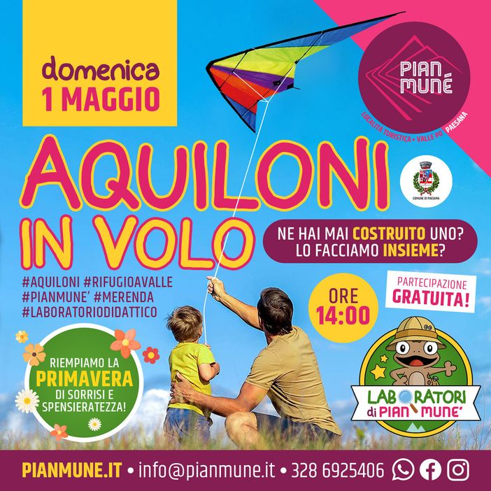 Pian Munè di Paesana guarda alle famiglie: pronti 22 laboratori gratuiti Pian Munè di Paesana guarda alle famiglie: pronti 22 laboratori gratuiti