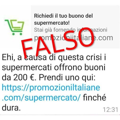 Coronavirus, supermercati offrono buoni di 200 euro: la Polizia Postale segnala la truffa Coronavirus, supermercati offrono buoni di 200 euro: la Polizia Postale segnala la truffa