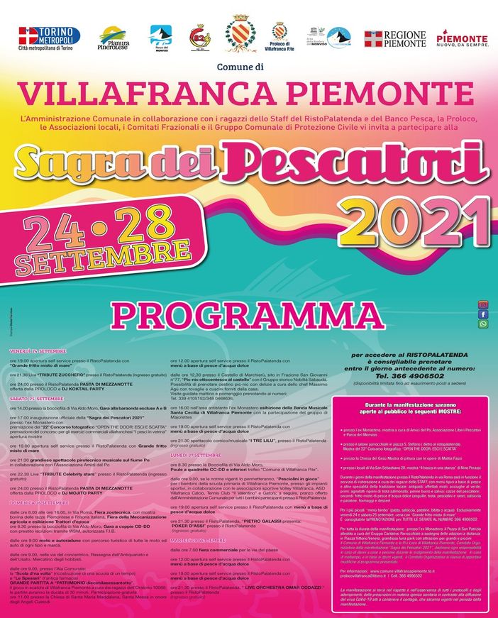 Tutto è pronto per la Sagra dei Pescatori di Villafranca Piemonte