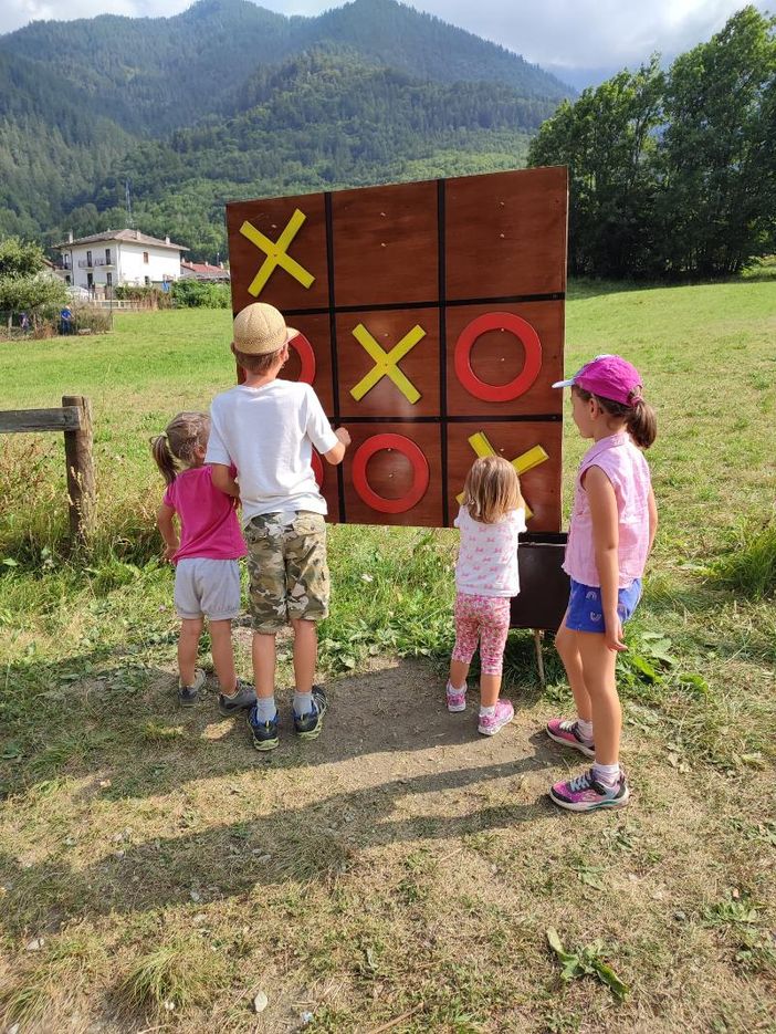 Uno dei giochi del nuovo parco giochi diffuso di Fenestrelle