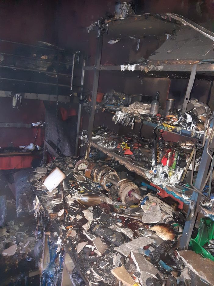 Incendio in via Saluzzo 101 a Pinerolo