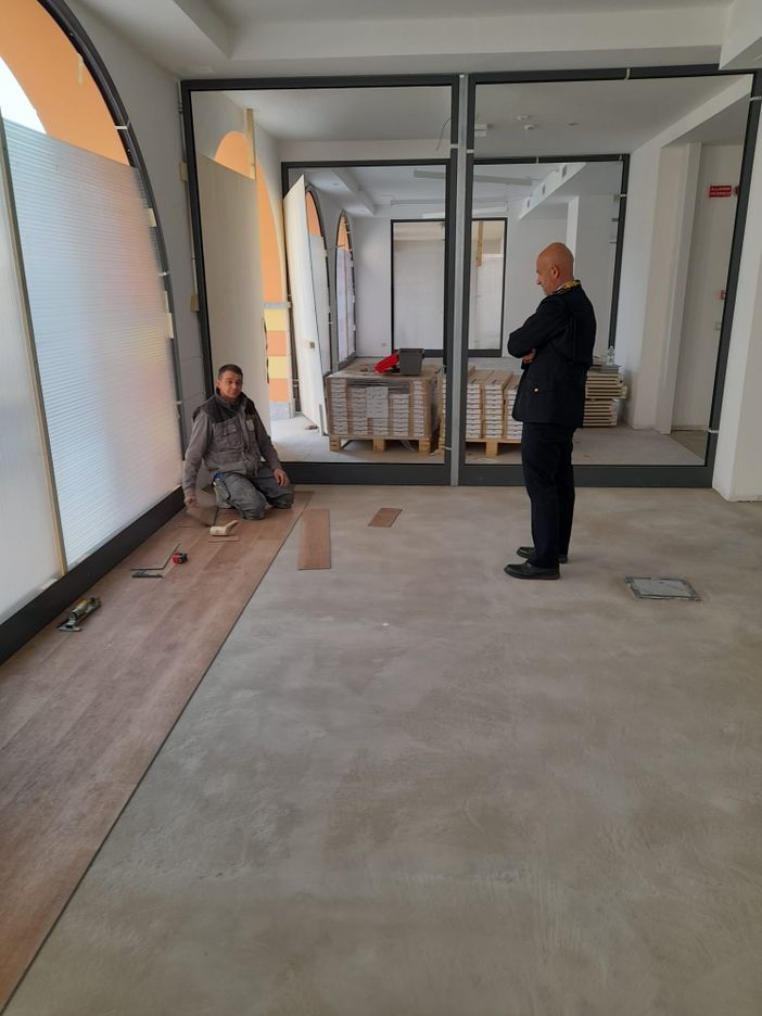 I lavori per la nuova biblioteca I lavori per la nuova biblioteca