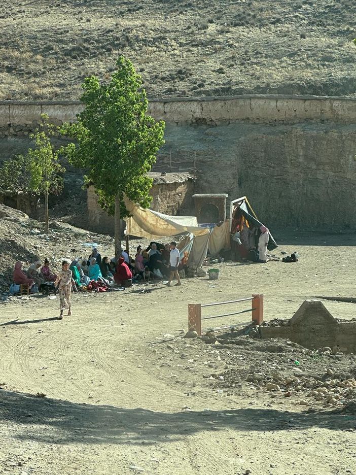 Gli sfollati dopo il sisma