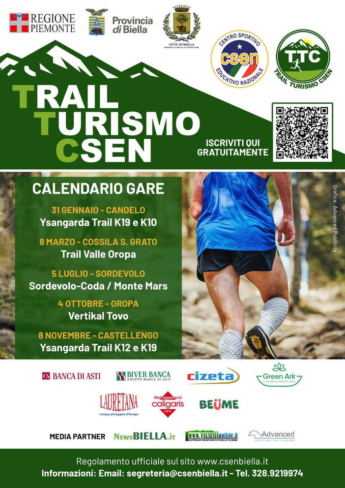 Trail Turismo Csen (Biella), il 5 luglio la prima edizione della Marathon Monte Mars