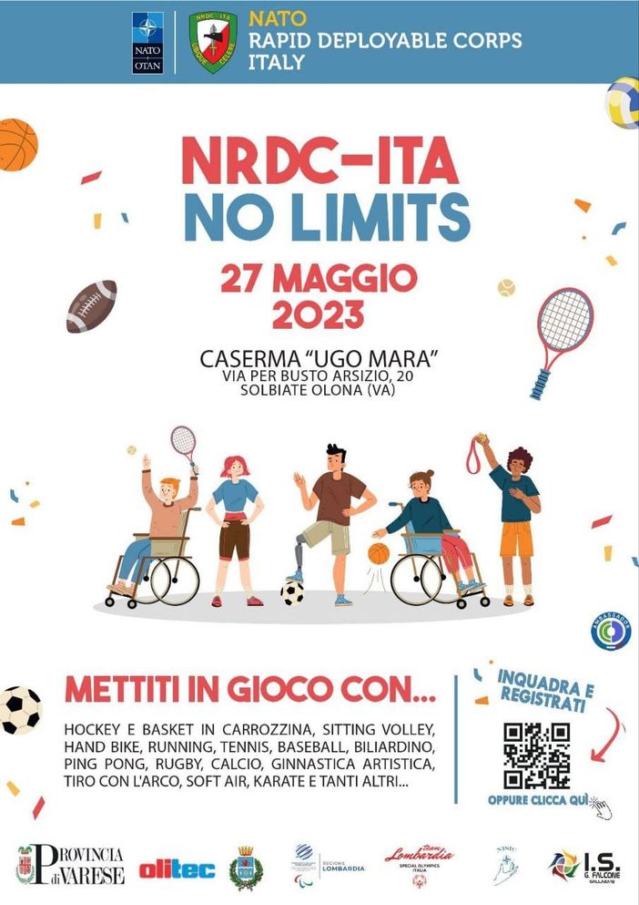Sabato al via la prima edizione di “NRDC ITA No Limits” presso la Caserma “Ugo Mara” di Solbiate Olona Sabato al via la prima edizione di “NRDC ITA No Limits” presso la Caserma “Ugo Mara” di Solbiate Olona