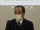 Il governatore del Piemonte, Alberto Cirio, con la mascherina