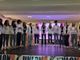 La squadra sul palco della presentazione