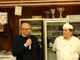 Da sinistra, Gian Piero Clement e Ferruccio Genre, alla festa per la pensione dello chef