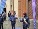 L’accensione della fiaccola a Pinerolo