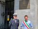 Il comandante Battel con il sindaco Salvai