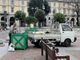 I lavori sulle fioriere in centro