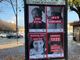 I manifesti contro la violenza di genere in piazza Fontana a Pinerolo