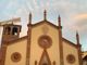 Il Duomo di Pinerolo con il pinnacolo danneggiato