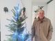Il Babbo Natale Mimmo Aglì nella sua nuova ‘casa’ in allestimento