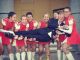 Dino Tosco con le majorettes di Vigone