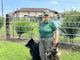 Alberina Cieri con due cani della nuova unità cinofila