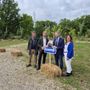 Da sinistra, Andrea Ferrero (presidente Fondazione Zoom), Umberto Maccario (ad gruppo Zoom), Jacopo Suppo ed Elisa Molinario (direttrice della Fondazione)