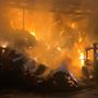 In fiamme un cascinale in via Bagnolo a Cavour