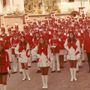 La prima apparizione delle majorettes a San Nicola nel 1970