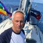 Marco Croatti durante il viaggio con la Flotilla