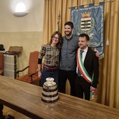 Vavassori con l'assessore Destefanis e il sindaco Salvai