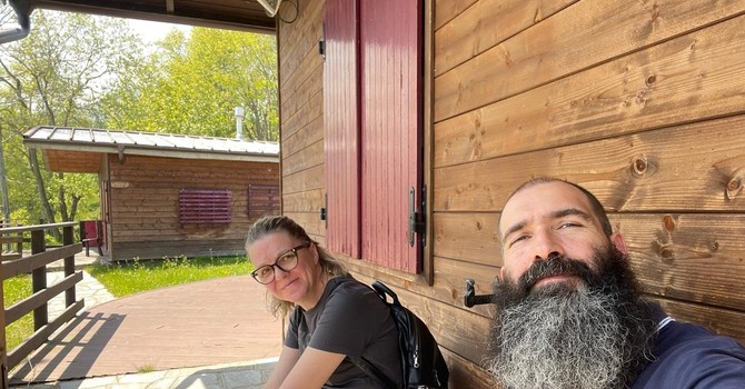 Samuele Revel con la moglie Sara Valpreda