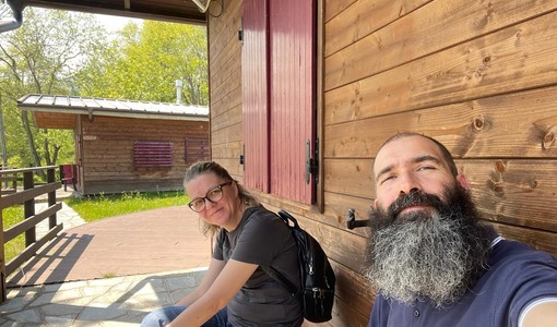 Samuele Revel con la moglie Sara Valpreda