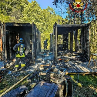 Angrogna: container in fuoco vicino alla Vaccera