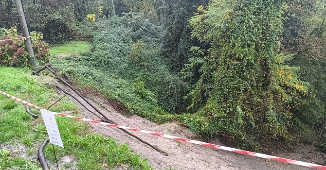 Una frana di strada Cuccia dell’ottobre 2024 Una frana di strada Cuccia dell’ottobre 2024