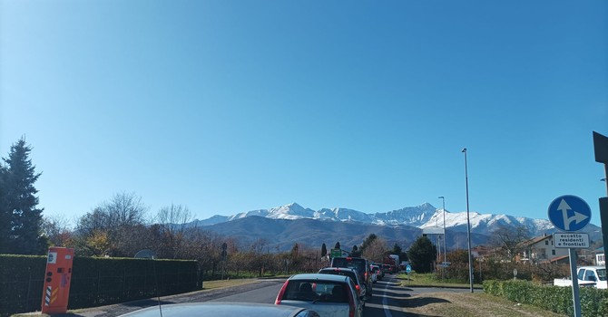 La coda sulla Sp161 La coda sulla Sp161