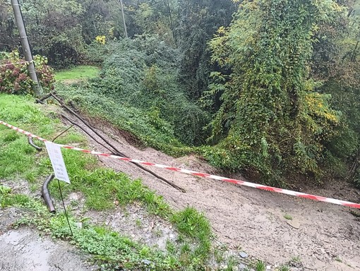 Una frana di strada Cuccia dell’ottobre 2024