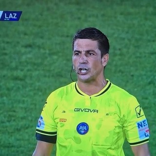 Manganiello durante il Var in Como-Lazio