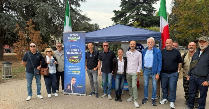 Il primo banchetto a Cumiana Il primo banchetto a Cumiana