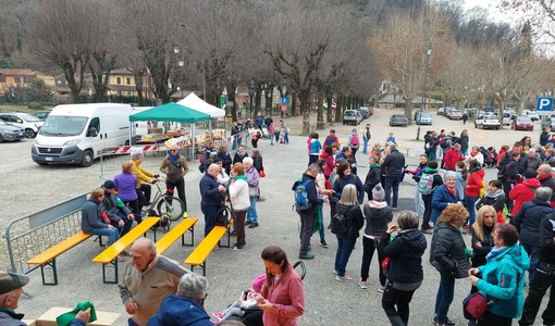 La partenza da Cavour dello scorso anno