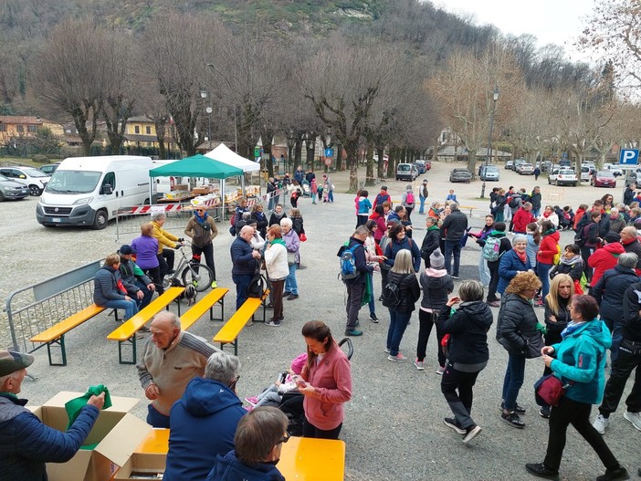 La partenza da Cavour dello scorso anno