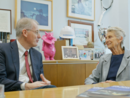 Il direttore de ‘La Stampa’ Andrea Malaguti con la presidente della Fondazione, Allegra Agnelli Il direttore de ‘La Stampa’ Andrea Malaguti con la presidente della Fondazione, Allegra Agnelli