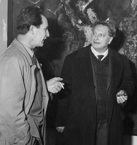 Filippo Scroppo e Carlo Levi nel 1976 (archivio famiglia Scroppo)